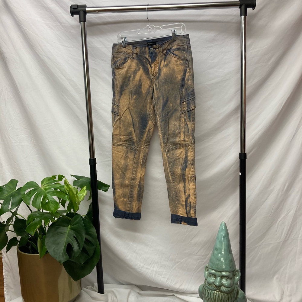 Reverse Tie Dye Slim Cargo Pant